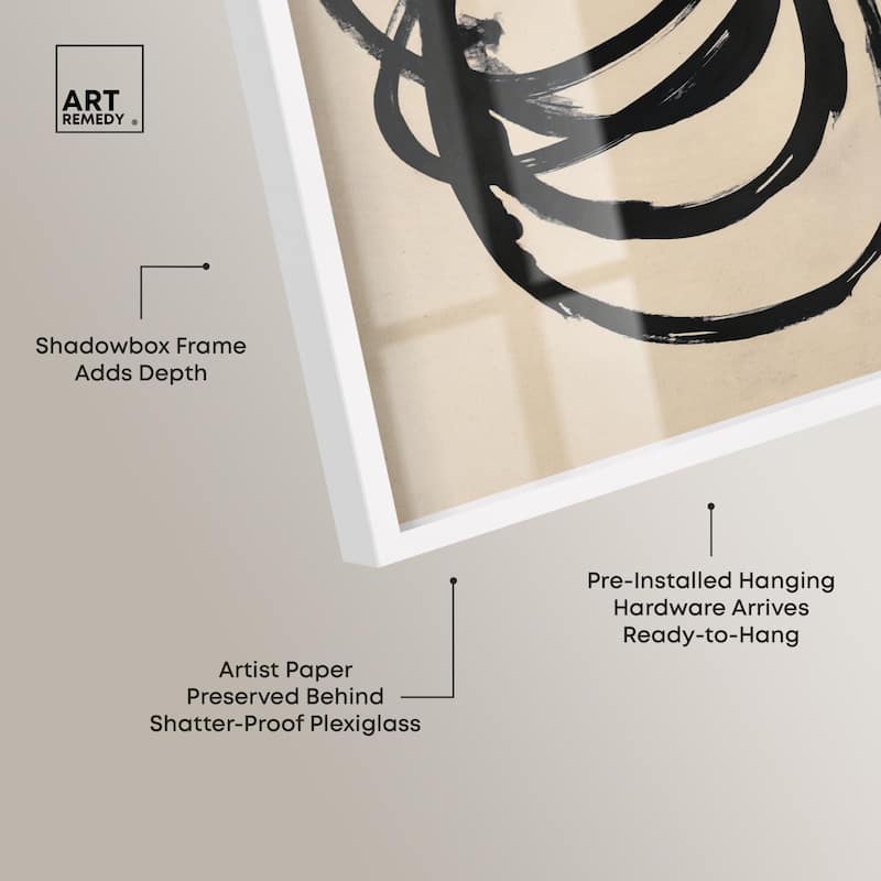 Beige Black II Shadowbox by Art Remedy