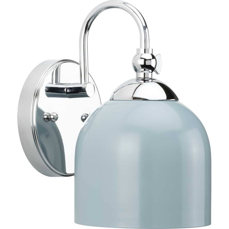Progress Lighting P300381 Dalton 9" Tall Bathroom Sconce with Metal - Polished Chrome