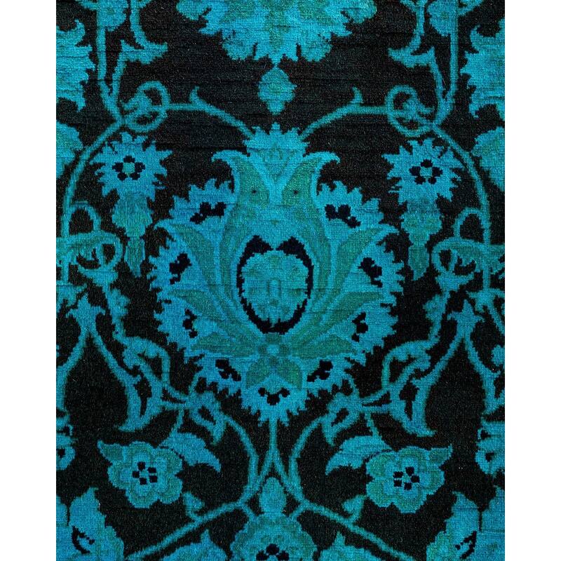 Contemporary Overdyed Wool Hand Knotted Runner - 2' 7" x 10' 4"