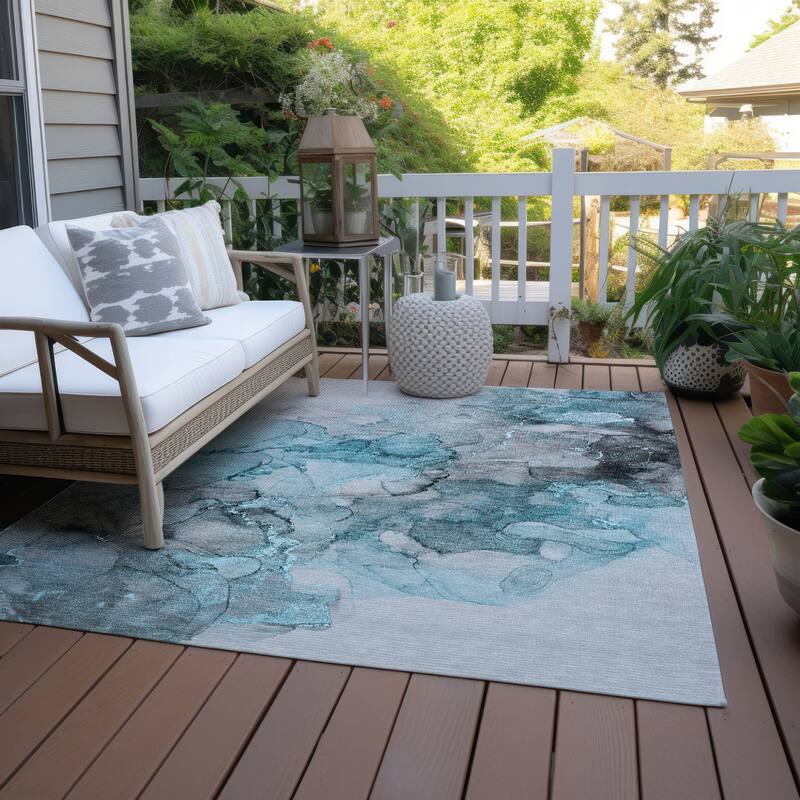 Gato Modern Art-Inspired Weather Resistant Versatile Elegance Outdoor Rug
