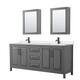 Option Dark Gray, Black Trim, White Quartz Top
