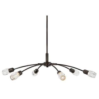Fredrick Ramond FR33326 Atera 6 Light 45" Wide LED Crystal Sputnik