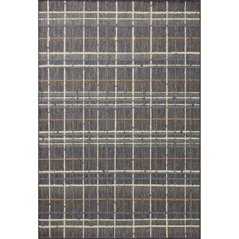 Alexander Home Renee Modern Plaid Indoor / Outdoor Rug