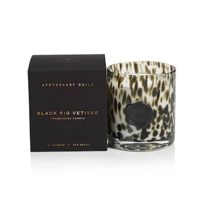 AG Opal Glass Candle Jar in Gift Box, Black Fig Vetiver