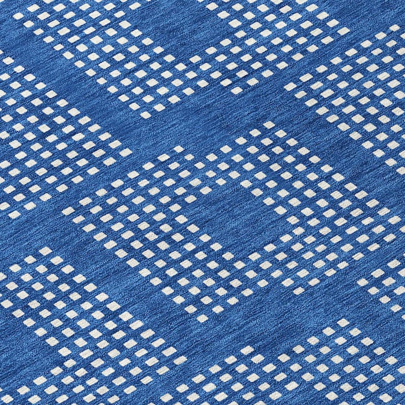Machine Washable Indoor/ Outdoor Chantille Modern Houndstooth Rug