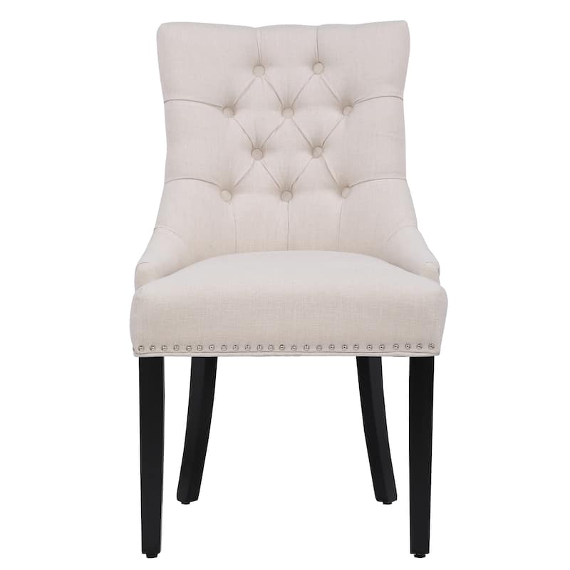 Grandview Tufted Upholstered Linen Fabric Dining Chair