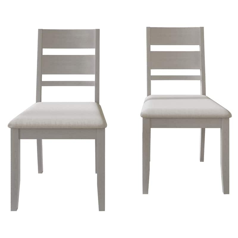 CraftPorch Elegant Wooden Dining Chairs (Set of 2) - N/A - White