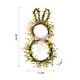 preview thumbnail 11 of 36, Glitzhome Easter Bunny Shaped Wreath with Eggs Satin Ribbon Bow Basket