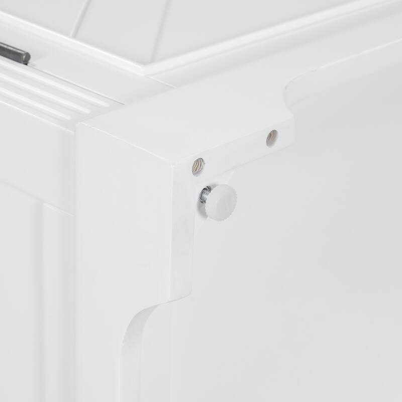 Wooden Sideboard with Metal Handles, Storage Cabinet with 4 Pine Door