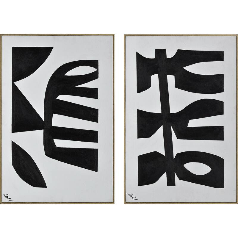 Renwil Rockwell 24" Wide Canvas Art, Black