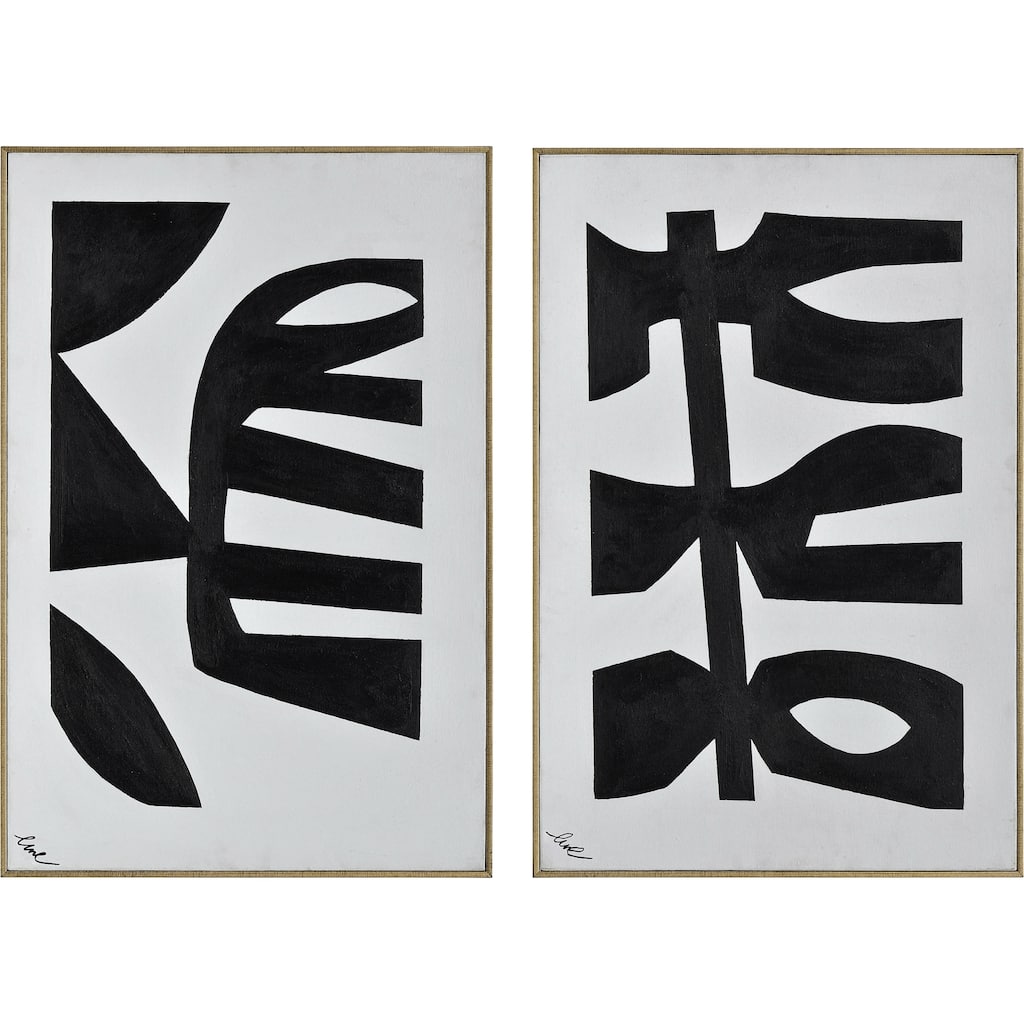 Renwil Rockwell 24" Wide Canvas Art, Black