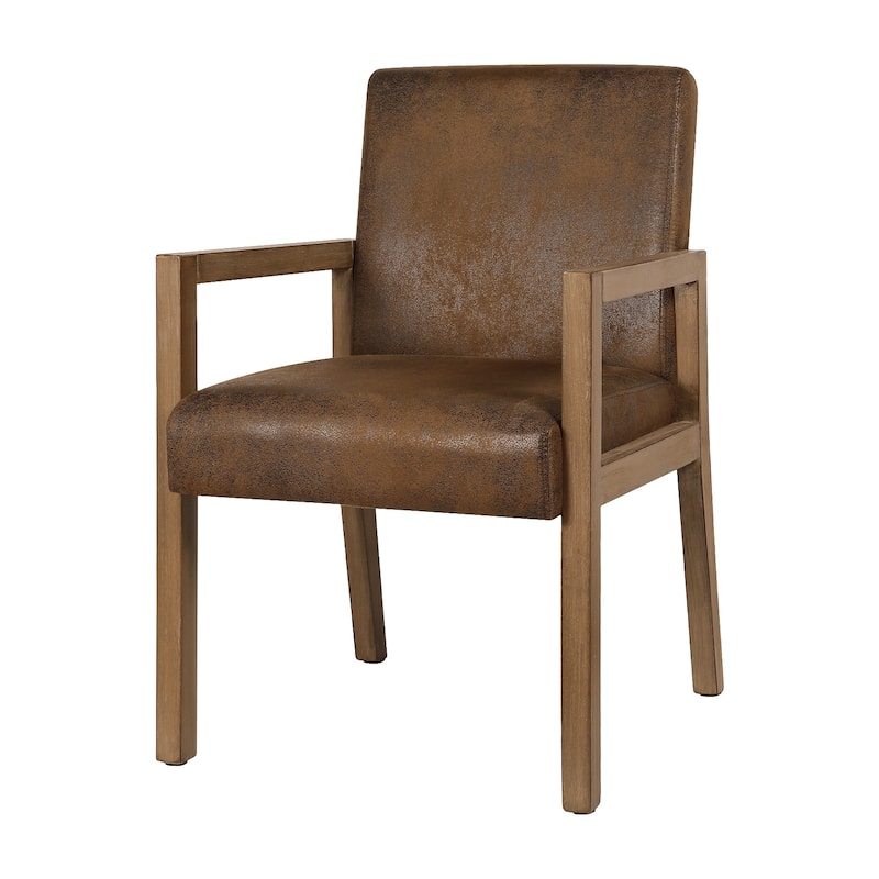 Wood Accent Chair Upholstered Armchair, Set of 1/2 - 20.9"W x 23.6"D x 33"H