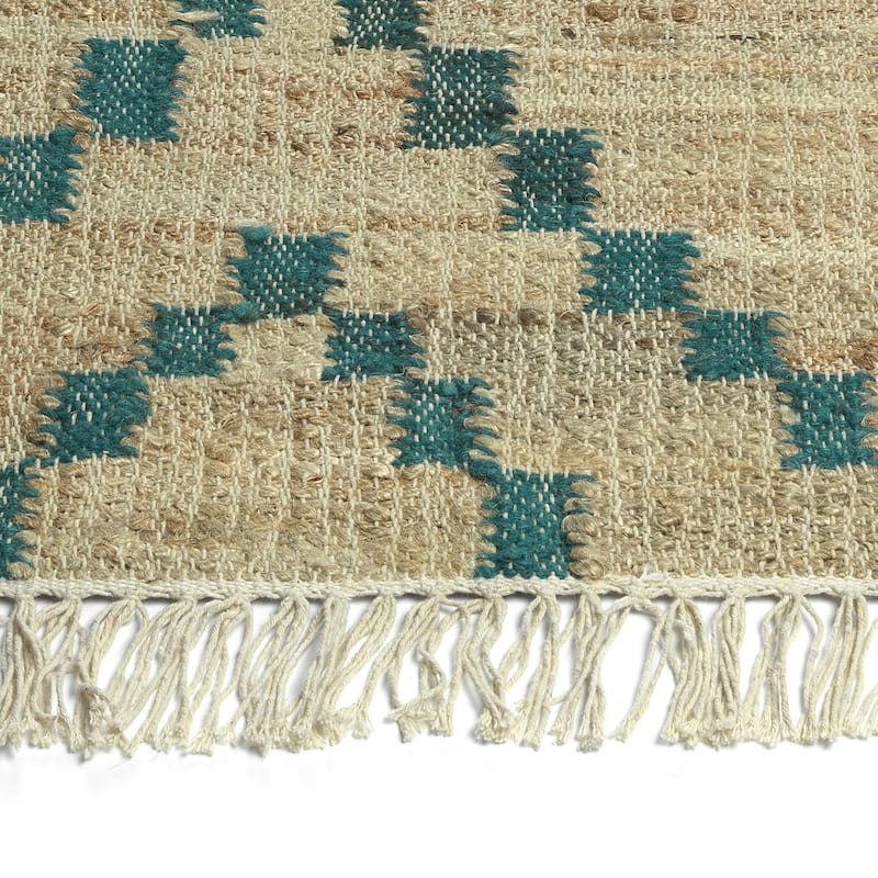 Natural Jute Black Hand-Made Indoor Area Rug