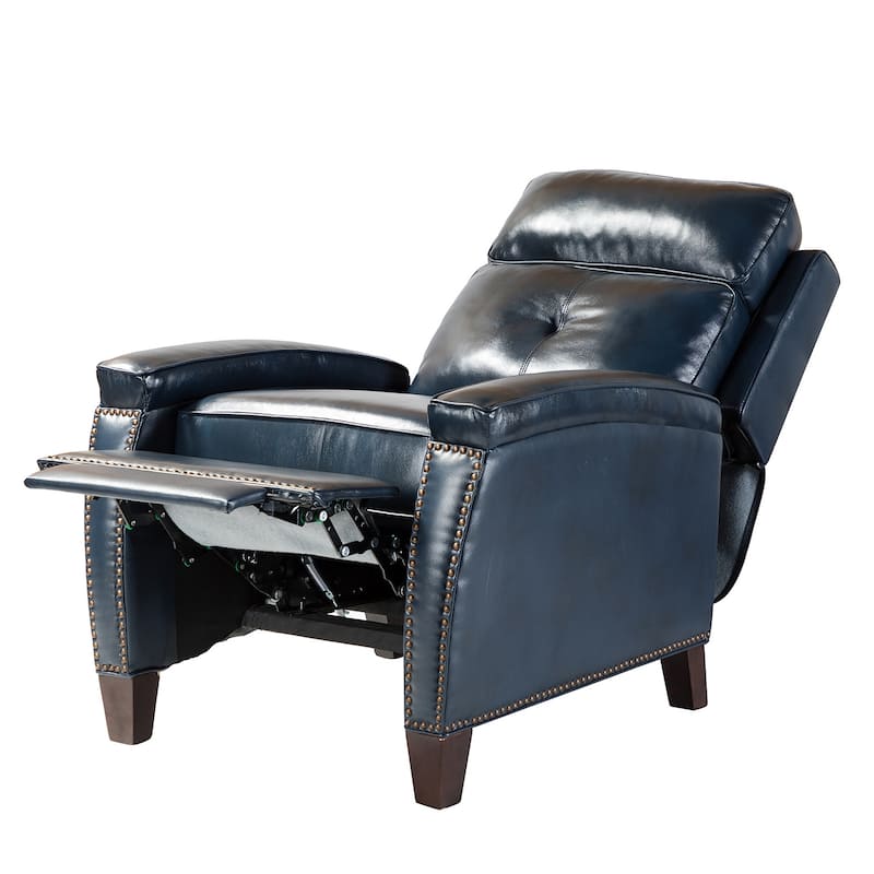 Gaspar Mid-Century Modern Pushback Recliner with Nailhead Trim by HULALA HOME