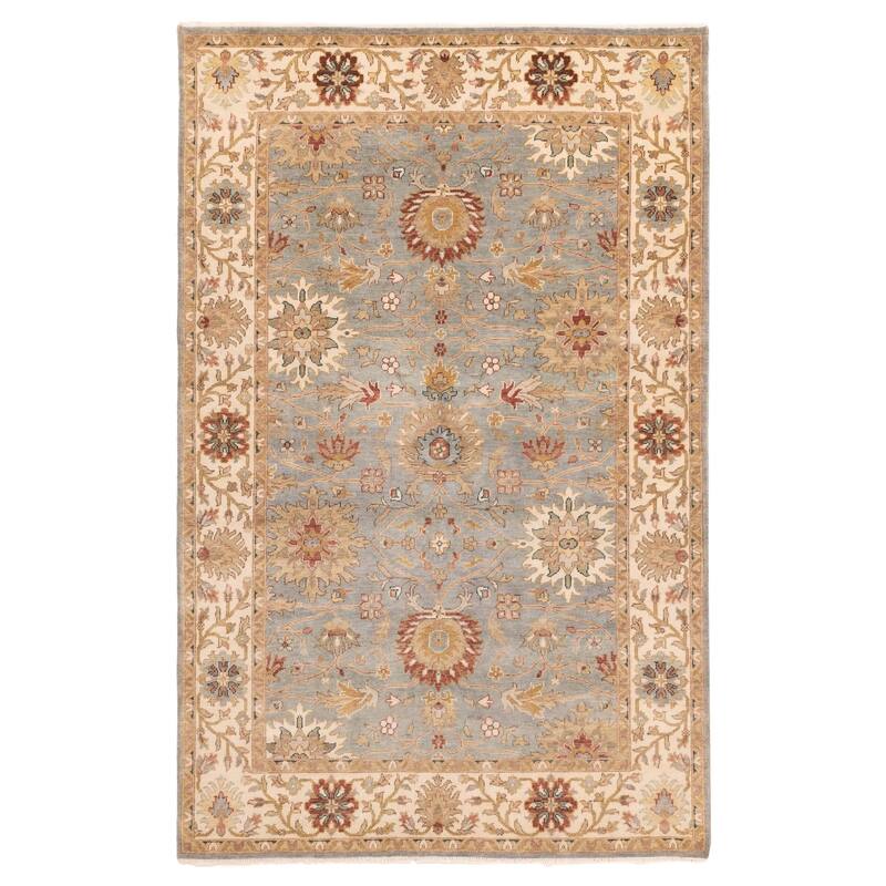 ECARPETGALLERY Hand-knotted Jules Serapi Light Denim Blue Wool Rug - 5'11 x 9'0