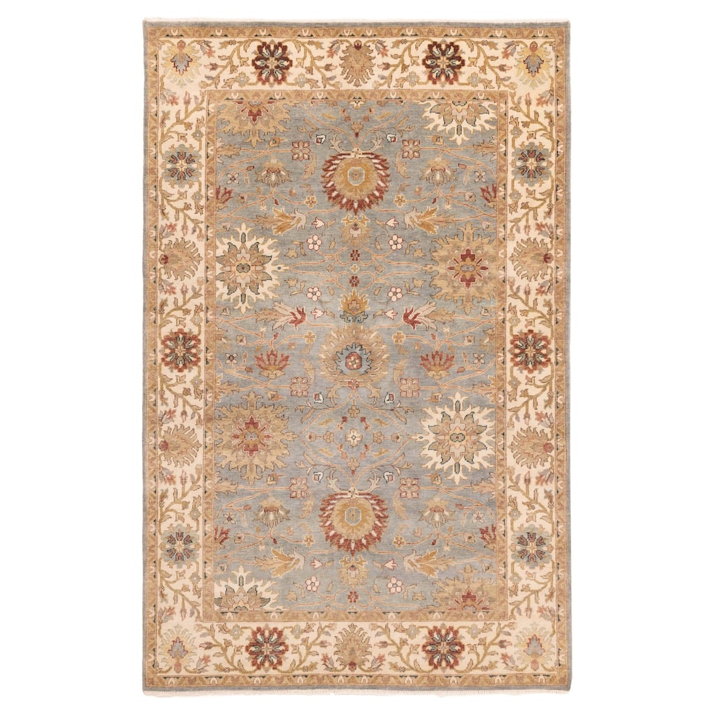ECARPETGALLERY Hand-knotted Jules Serapi Light Denim Blue Wool Rug - 5'11 x 9'0