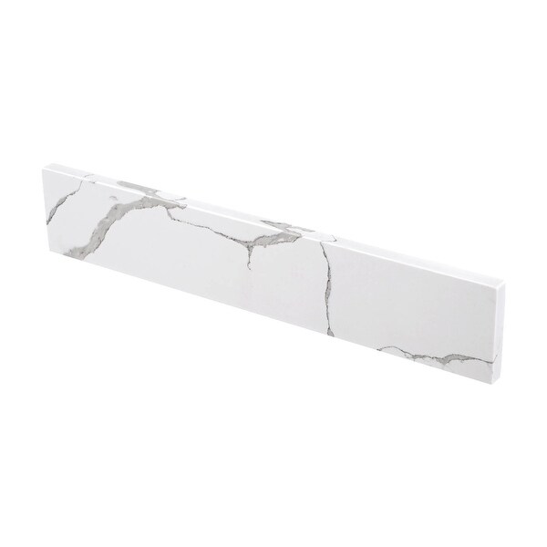 21 inch W Quartz Calacatta White Vanity Top Side Splash - Bed Bath