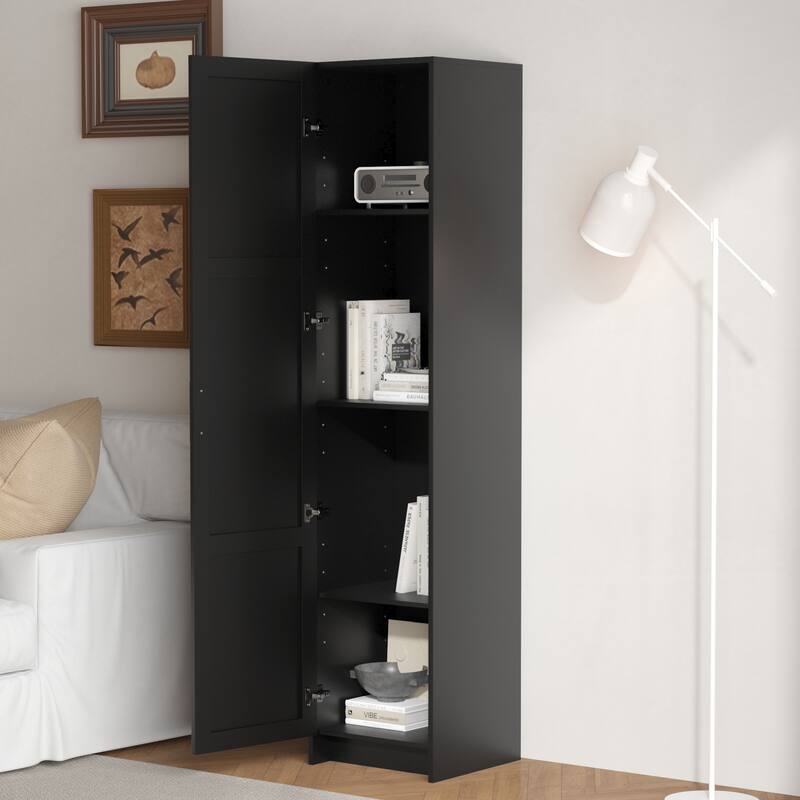 70.87" Tall Narrow Storage Bathroom Cabinet with 3 Adjustable Shelves
