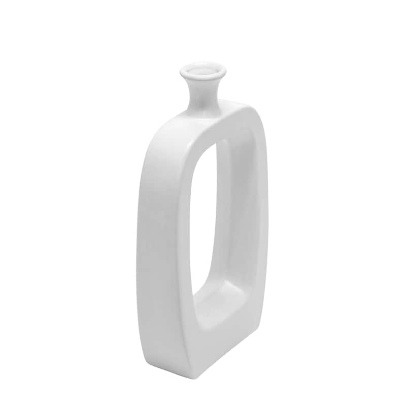 Sagebrook Home Modern Coastal Cut Out Ceramic Bud Vase