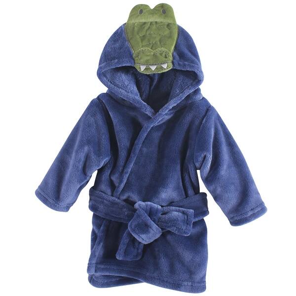 slide 1 of 1, Hudson Baby Infant Boy Plush Animal Face Bathrobe, Alligator, 0-9 Months - Alligator - 0-9 Months 0-9 Months - Alligator