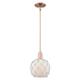 Option White Glass with White Rope / Antique Copper