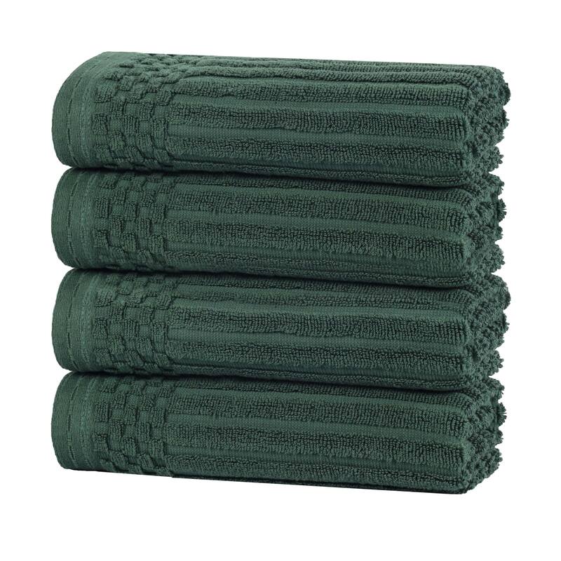 Superior Soho Ribbed Cotton Hand Towel Set of 4