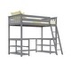 preview thumbnail 6 of 31, Max and Lily Twin Size High Loft Bed with Wraparound Desk and Shelves