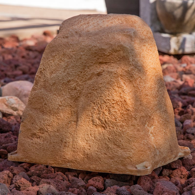 Sunnydaze Flat-Top Artificial Landscape Rock Cover with Stakes