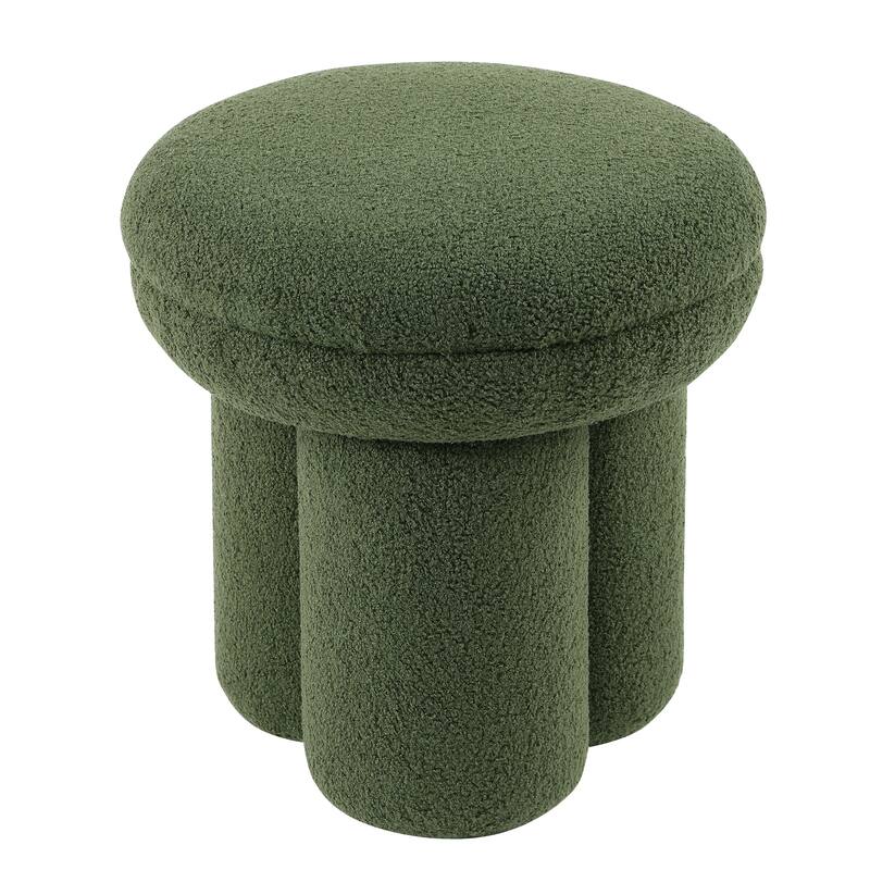 Furniture of America Ronan Modern 18-inch Mushroom Upholstered Ottoman