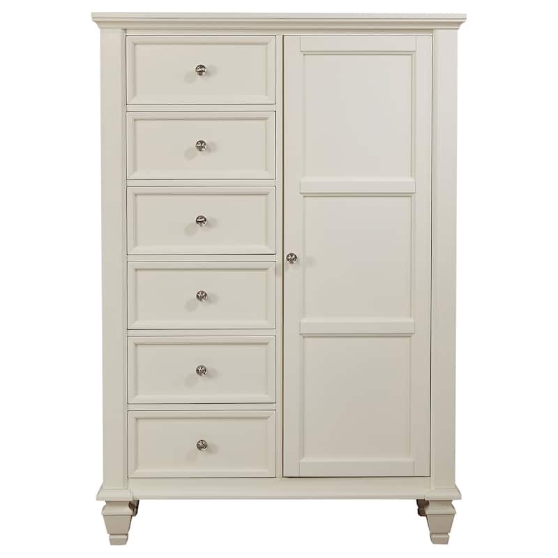 Sandy Beach Coastal Wood 8-drawer Door Chest