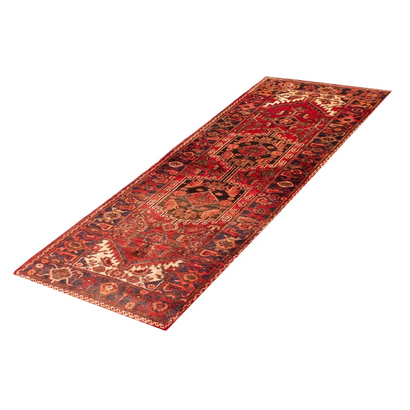 ECARPETGALLERY Hand-knotted Anadol Red Wool Rug - 3'8 x 9'4