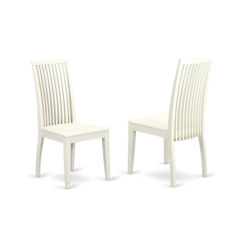 HomeStock 5-Piece Rectangle Linen White Finish Solid Wood Top Dining Table with 2 Benches, 2 Chairs with Lattice Back