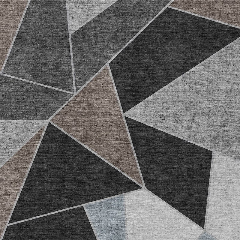 HomeRoots Geometric Transitional Rectangle Outdoor Rug