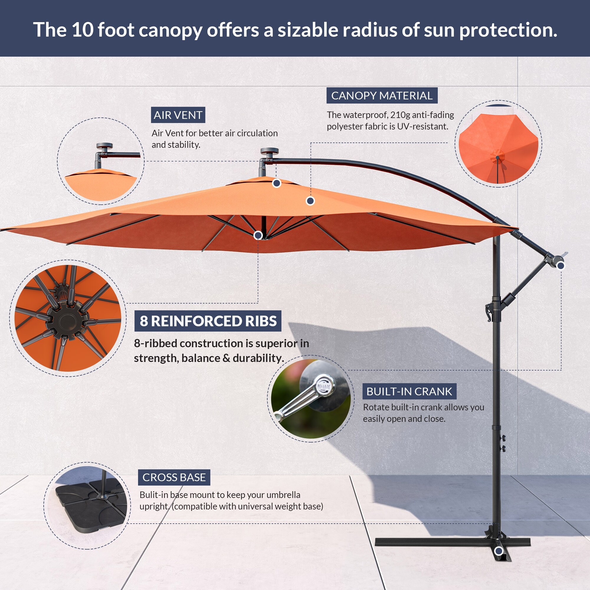 corliving patio umbrella base Umbrella Base with Wheels