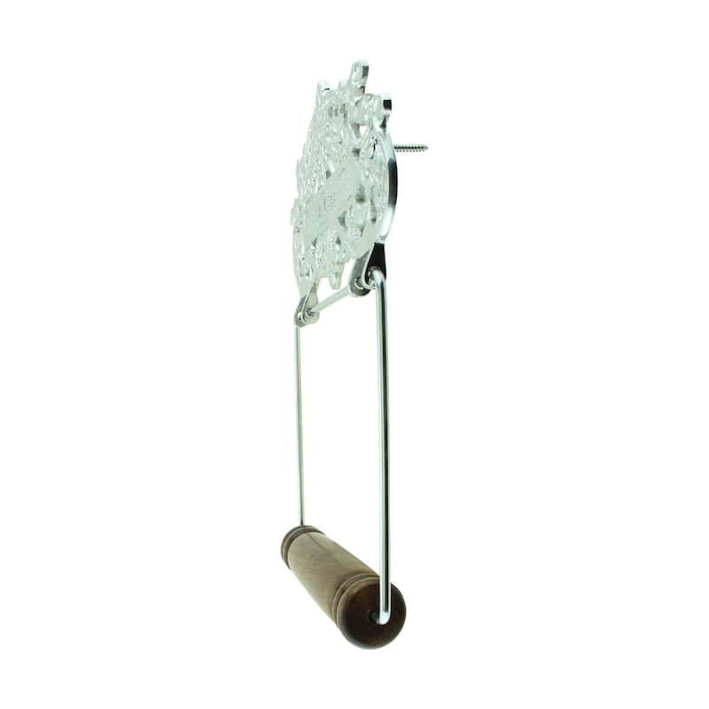 Chrome Wall Mount Toilet Paper Holder 6.25" W Princess Crown Style Chrome Polished Brass with Hardware Renovators Supply