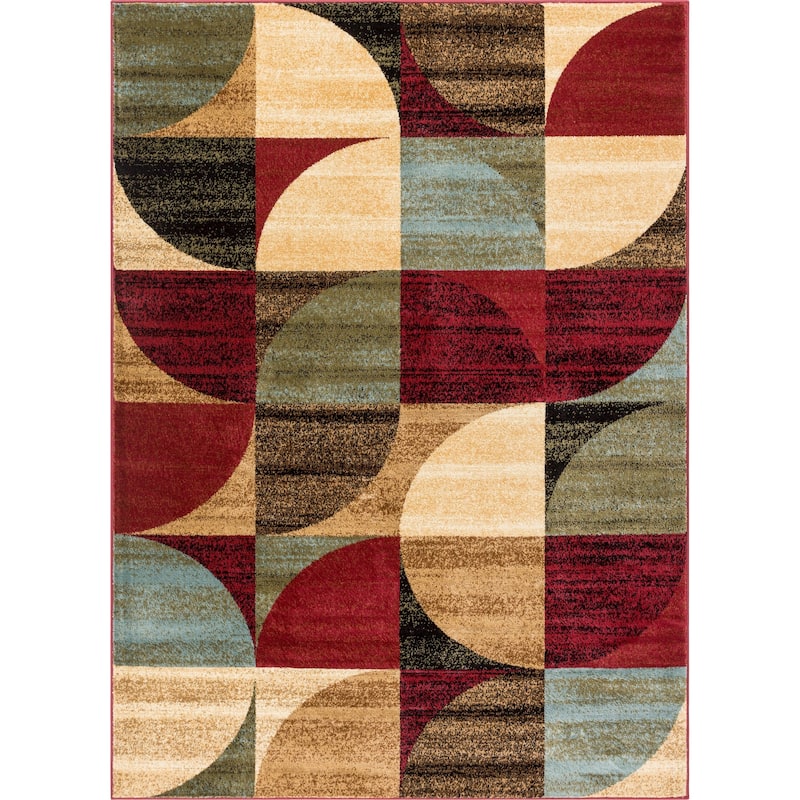Well Woven Barclay Bowery Art Deco Modern Area Rug - 3' 11" x 5' 3" - Ivory - Rectangle