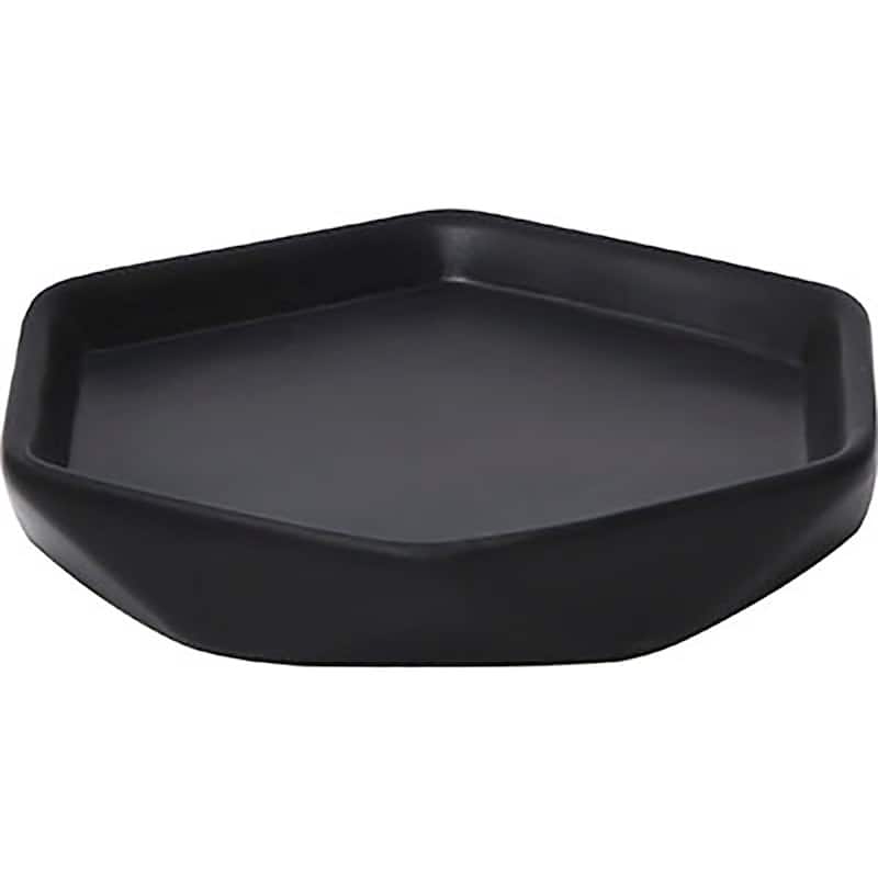 Diamond Bath Set Accessories White or Black - Soap Dish Only - Black