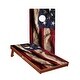 preview thumbnail 1 of 3, American Flag Cloth All-Weather Cornhole Boards NO Bags - Add Board Lights