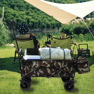 Outdoor Garden Park Utility kids wagon portable beach trolley cart camping foldable folding wagon - N/A