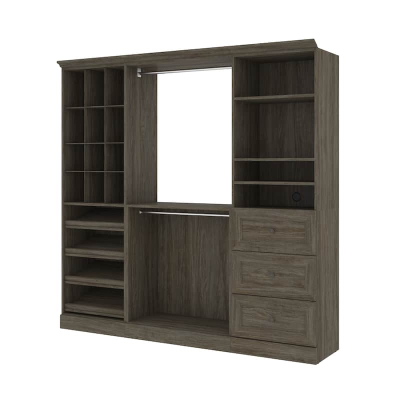 Versatile 86W Closet Organization System with Drawers by Bestar