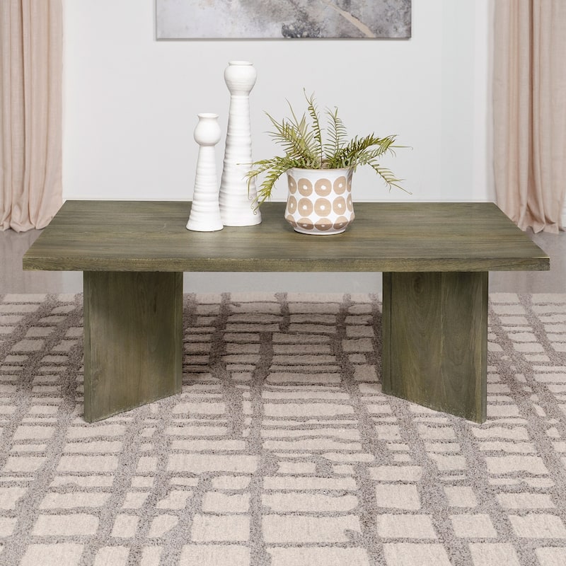 Exquisite Solid Mango Wood Coffee Table - Brown - Wood