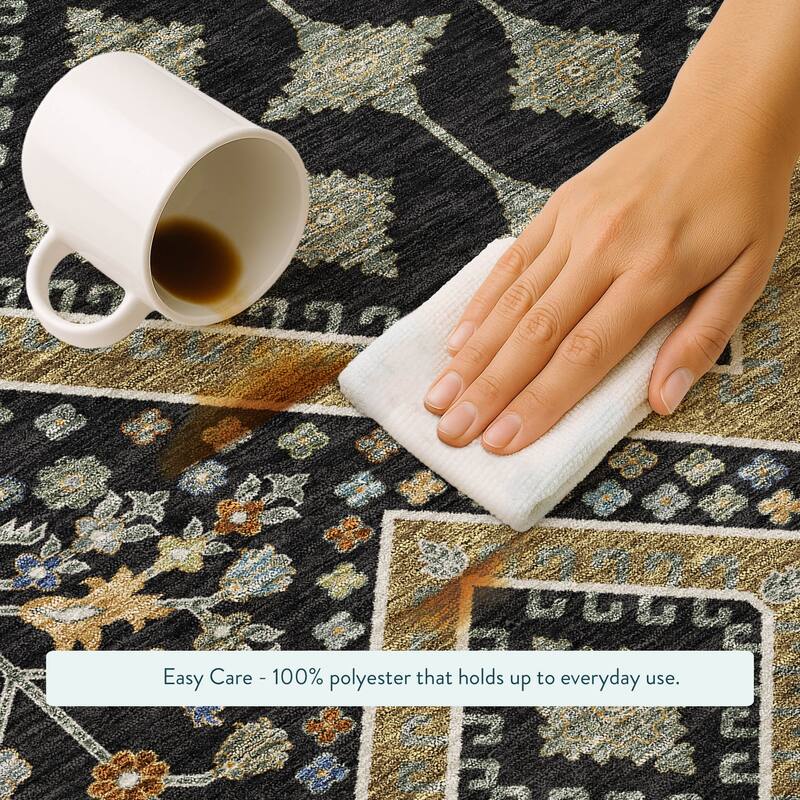 Machine Washable Indoor/ Outdoor Boho Milli Chantille Rug