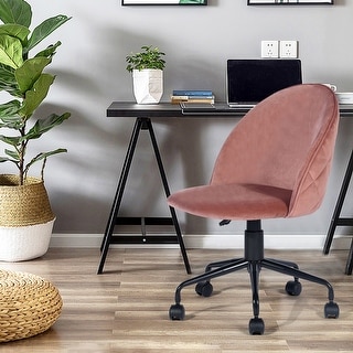 Homy Casa Modern Fabric Upholstered Swivel Home Office Chair - Bed Bath ...