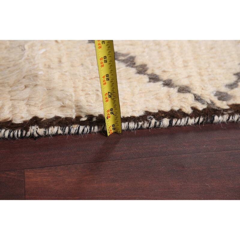 Tribal Geometric Oriental Moroccan Wool Area Rug Hand-knotted Carpet - 8'1" x 10'10"