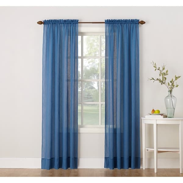 No 918 Erica Sheer Crushed Voile Single Curtain Panel On No 918 Erica Sheer Crushed Voile