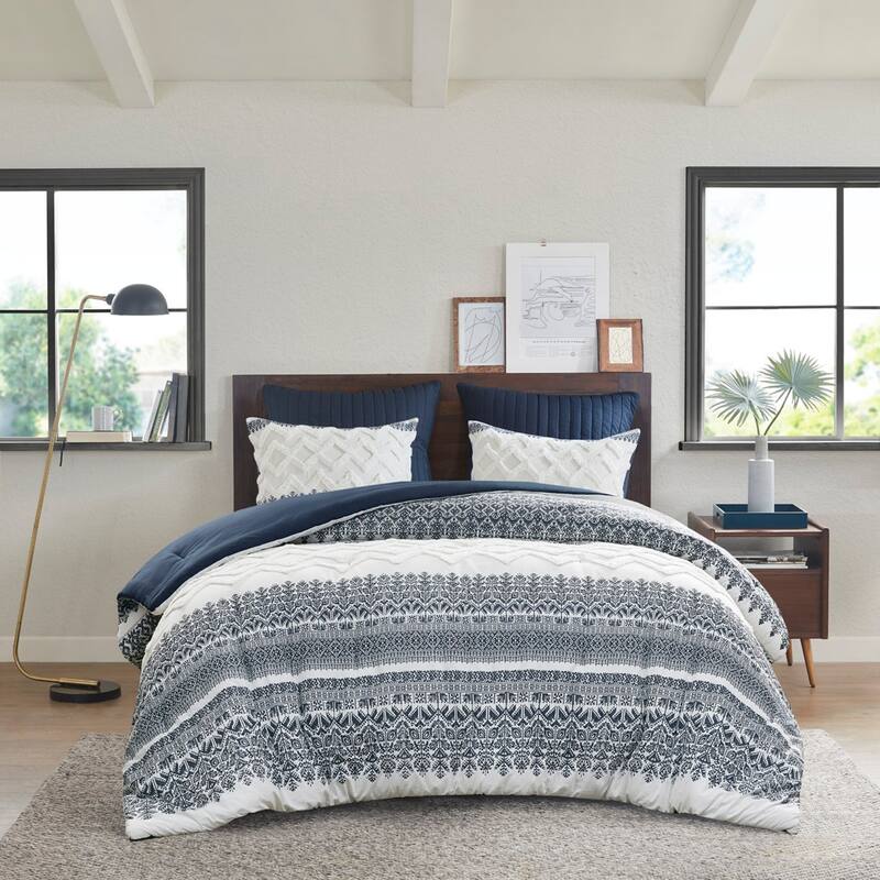 GDF Studio - Mila Cotton Comforter Set with Chenille Tufting