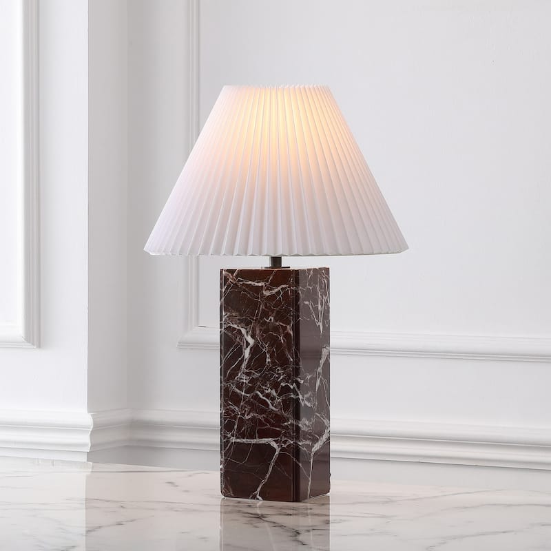 SAFAVIEH Couture Mackenzie Square Marble Table Lamp - 16"W x 16"D x 25"H