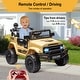preview thumbnail 6 of 5, Ride on Truck Car w/Remote Control 3 Speeds Yellow