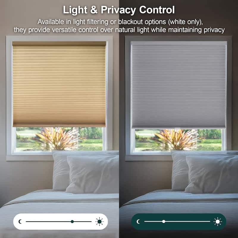 CHICOLOGY Cordless Light Filtering Cellular Shades Privacy and Style