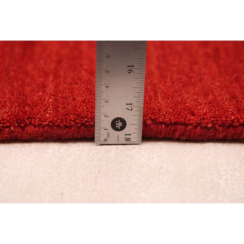 ECARPETGALLERY Hand Loomed Kashkuli Gabbeh Red Wool Rug - 4'11 x 7'9
